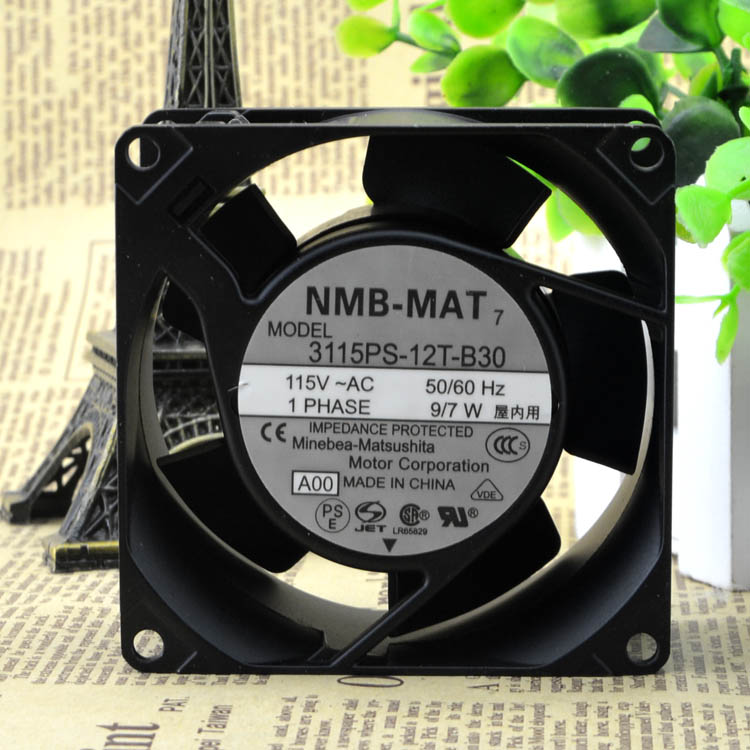 Original NMB 3115PS-12T-B30 Cooling Fan 115V 0.078A 9W 2wires 3115PS-12T-B30 Fans